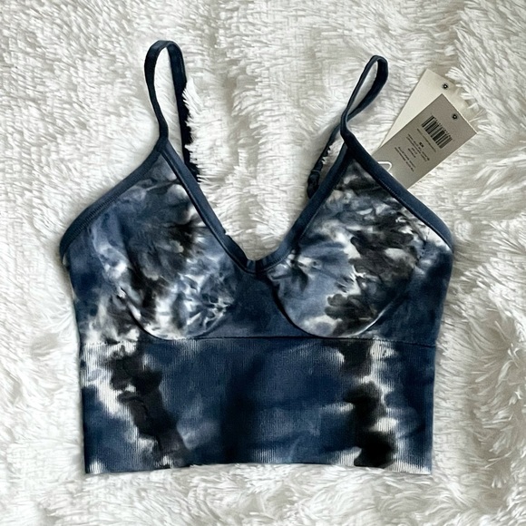 Tory Burch Sport Tie-Dye Seamless Long Bralette Style Number 78439 Athleisure - Picture 5 of 10